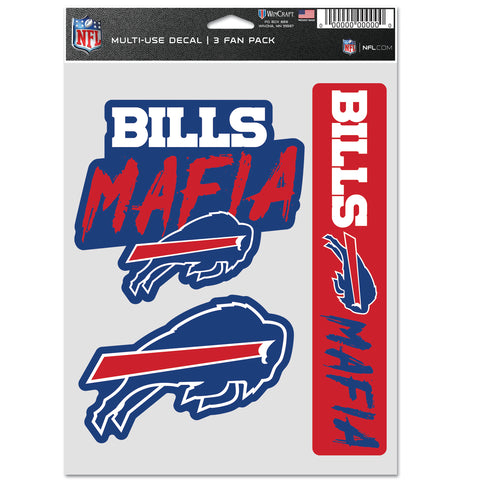 Buffalo Bills Decal Multi Use Fan 3 Pack Bills Mafia Design-0
