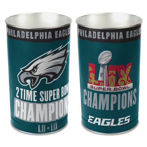 Philadelphia Eagles Wastebasket 15 Inch Super Bowl 59 Champ-0