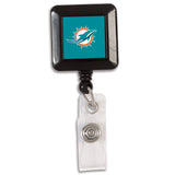 Miami Dolphins Badge Holder Retractable Square-0