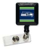 Seattle Seahawks Badge Holder Retractable Square-0
