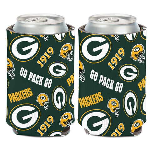 Green Bay Packers Can Cooler Scatterprint Design-0
