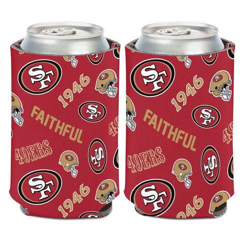 San Francisco 49ers Can Cooler Scatterprint Design-0