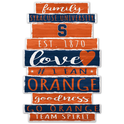 Syracuse Orange Sign 11x17 Wood Family Word-0