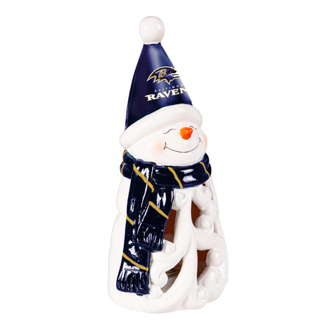 Baltimore Ravens Statue 8 Inch LED Snowman-0