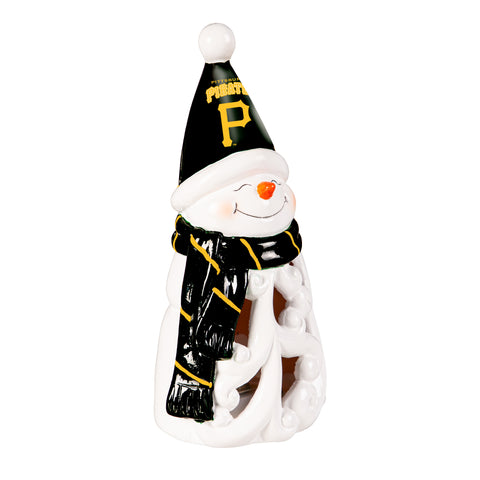 Pittsburgh Pirates Statue 8 Inch LED Snowman-0