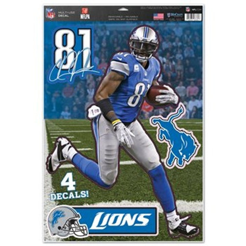Detroit Lions Decal 11x17 Multi Use Calvin Johnson Design-0