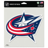 Columbus Blue Jackets Decal 8x8 Perfect Cut Color - Special Order-0