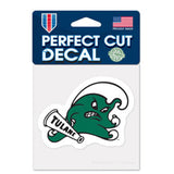 Tulane Green Wave Decal 4x4 Perfect Cut Color-0