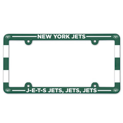 New York Jets License Plate Frame Plastic Full Color Style-0