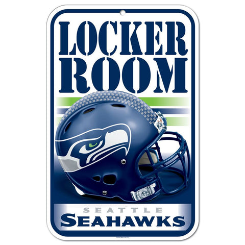 Seattle Seahawks Sign 11x17 Plastic Locker Room Design-0