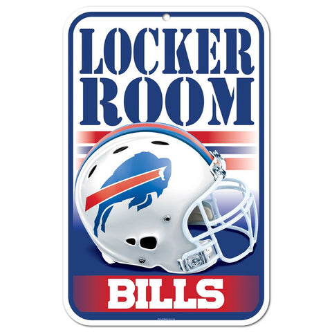 Buffalo Bills Sign 11x17 Plastic Locker Room Design-0