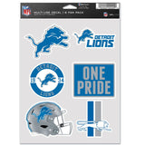 Detroit Lions Decal Multi Use Fan 6 Pack-0