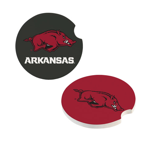 Arkansas Razorbacks Car Coaster Set 2 Pack-0