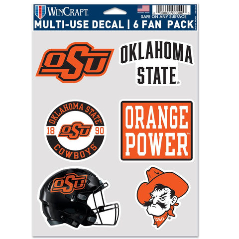 Oklahoma State Cowboys Decal Multi Use Fan 6 Pack-0