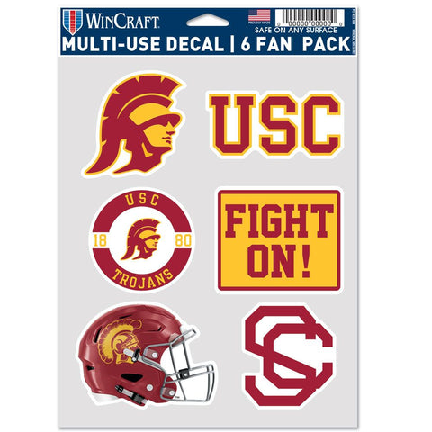 USC Trojans Decal Multi Use Fan 6 Pack-0