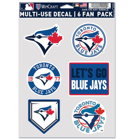 Toronto Blue Jays Decal Multi Use Fan 6 Pack-0