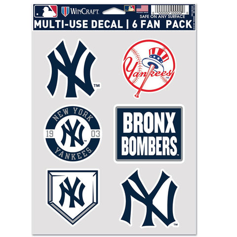 New York Yankees Decal Multi Use Fan 6 Pack-0