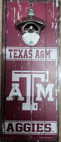 Texas A&M Aggies Sign Wood 5x11 Bottle Opener Alternate-0