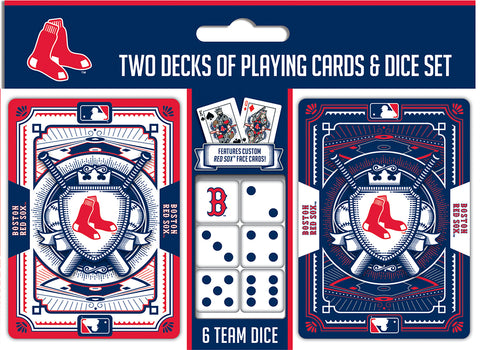 Boston Red Sox Playing Cards and Dice Set-0
