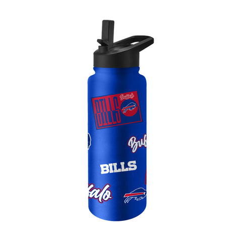 Buffalo Bills Quencher Bottle 34oz Stainless Steel Dreamweave-0