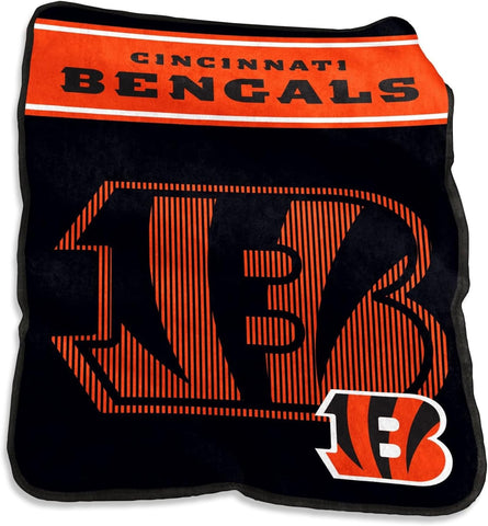 Cincinnati Bengals Blanket 60x80 Raschel Throw-0
