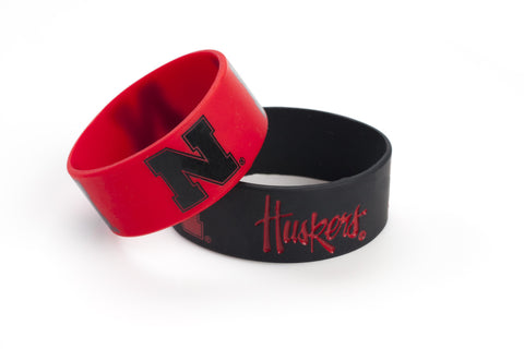 Nebraska Cornhuskers Bracelets 2 Pack Wide-0