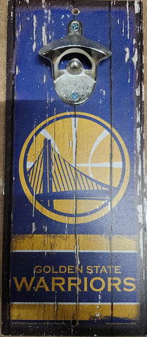 Golden State Warriors Sign Wood 5x11 Bottle Opener Alternate-0