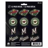 Minnesota Wild Decal Set Mini 12 Pack - Special Order-0