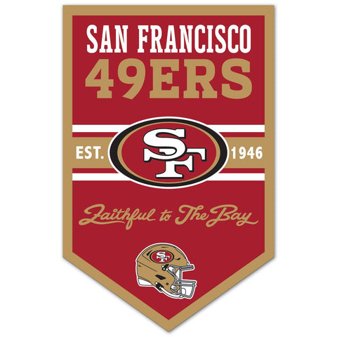 San Francisco 49ers Sign 11x17 Wood Chevron-0