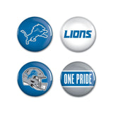Detroit Lions Buttons 4 Pack-0