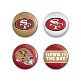 San Francisco 49ers Buttons 4 Pack-0
