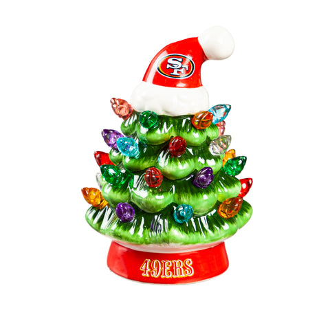 San Francisco 49ers Christmas Tree 4 Inch LED Tabletop-0