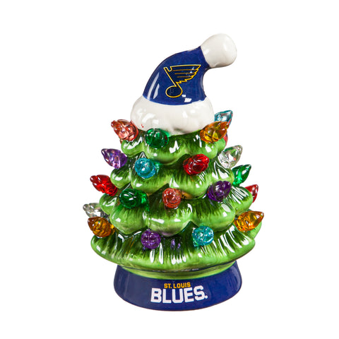 St. Louis Blues Christmas Tree 4 Inch LED Tabletop-0