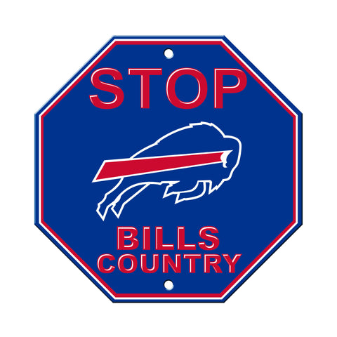 Buffalo Bills Sign 12x12 Plastic Stop Style-0