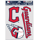 Cleveland Guardians Decal Multi Use Fan 3 Pack-0