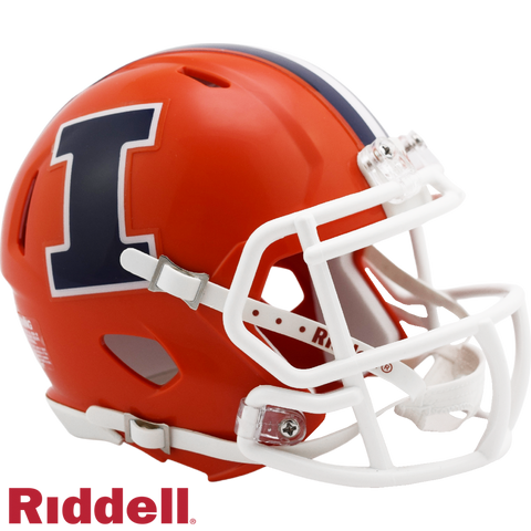 Illinois Fighting Illini Helmet Riddell Replica Mini Speed Style-0