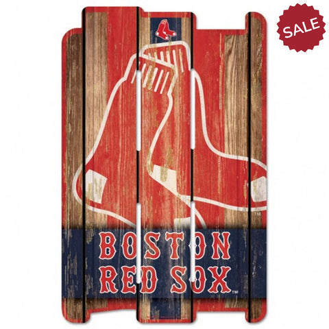 Boston Red Sox Sign 11x17 Wood Fence Style-0