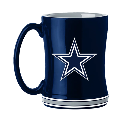 Dallas Cowboys Coffee Mug 14oz Sculpted Relief Team Color-0