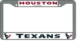 Houston Texans License Plate Frame Chrome - Team Fan Cave