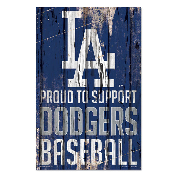 Los Angeles Dodgers 11x17 Wood Sign Fan Cave Decor Indoor main image 1