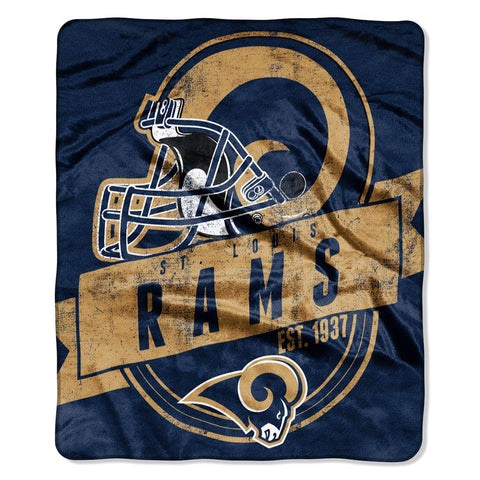Los Angeles Rams Blanket 50x60 Raschel Grandstand Design St. Louis Throwback - Team Fan Cave