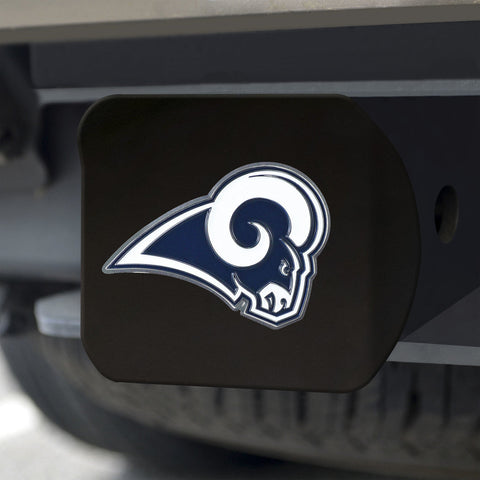 Los Angeles Rams Hitch Cover Color Emblem on Black-0