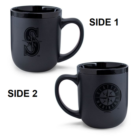 Seattle Mariners Coffee Mug 17oz Matte Black-0