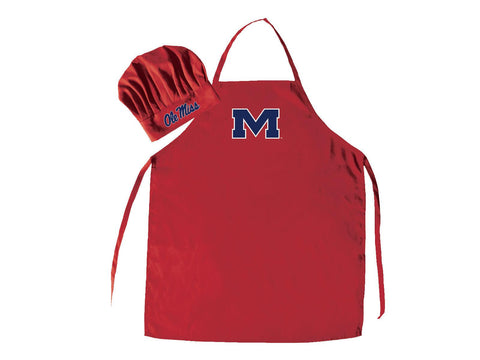 Mississippi Rebels Apron and Chef Hat Set - Team Fan Cave