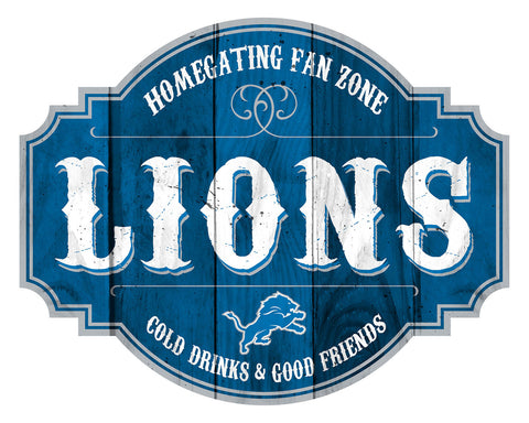 Detroit Lions Sign Wood 12 Inch Homegating Tavern-0