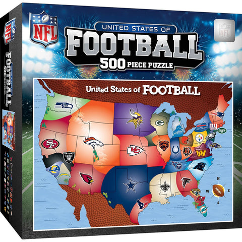 NFL Football Map Puzzle 500 Piece-0
