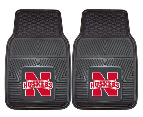 Nebraska Cornhuskers Heavy Duty 2-Piece Vinyl Car Mats - Team Fan Cave