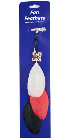 Nebraska Cornhuskers Team Color Feather Hair Clip - Team Fan Cave