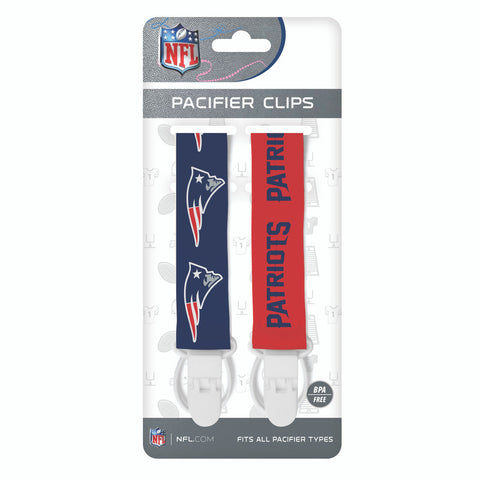 New England Patriots Pacifier Clips 2 Pack-0