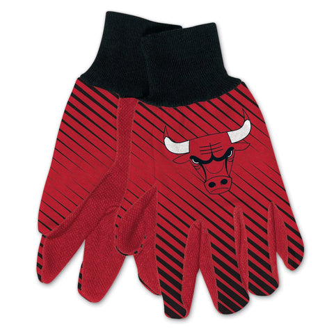 Chicago Bulls Gloves Two Tone Style Adult Size-0
